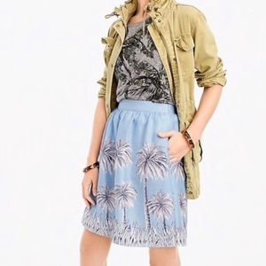 J crew palm tree skirt